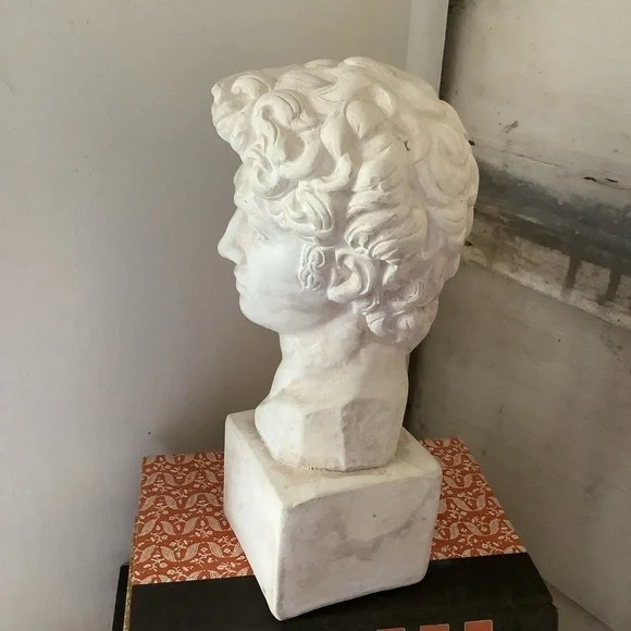 Vintage Plaster Chalk Bust Michelangelo’s David